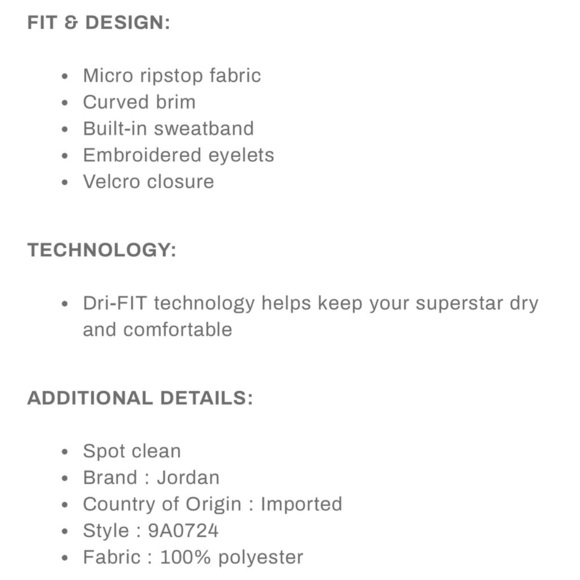 Jumpman Jordan Rise cap/hat,velcro back,embroidered logo,basketball, sport,sun - Picture 13 of 13